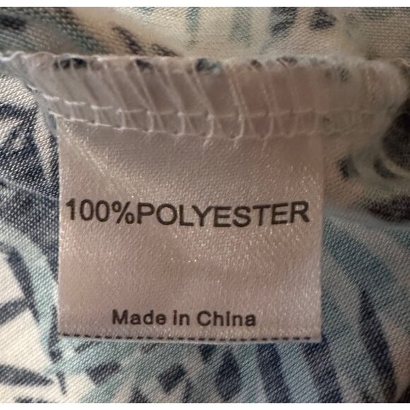 MS Basic Brand Midi Sundress V-neck Tropical Theme 100% Polyester Women's Size M - Picture 11 of 14